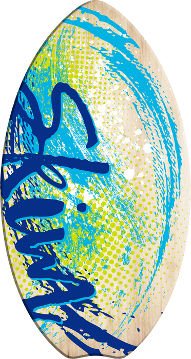 Bluewater Beach 35 Inch Wood Skimboard (5 Styles) | Beginner to Intermediate Skim Boards | Free Qwave Skimboard/Surf Board Wax